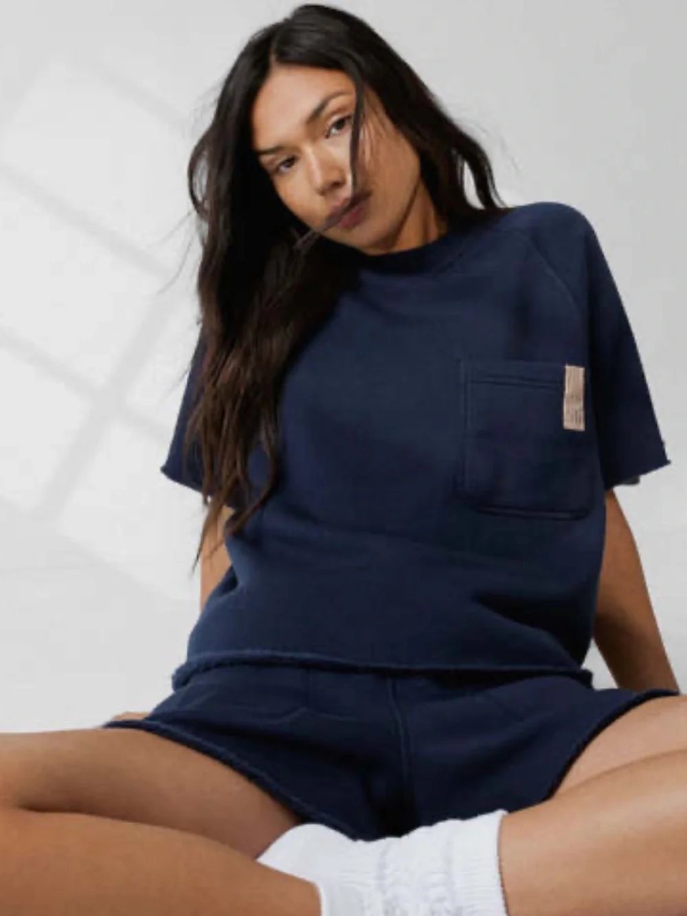 Lunya- silksweats reversible short sleeve sweatshirt